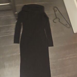 Black Off Shoulder Dress Long Sleeves